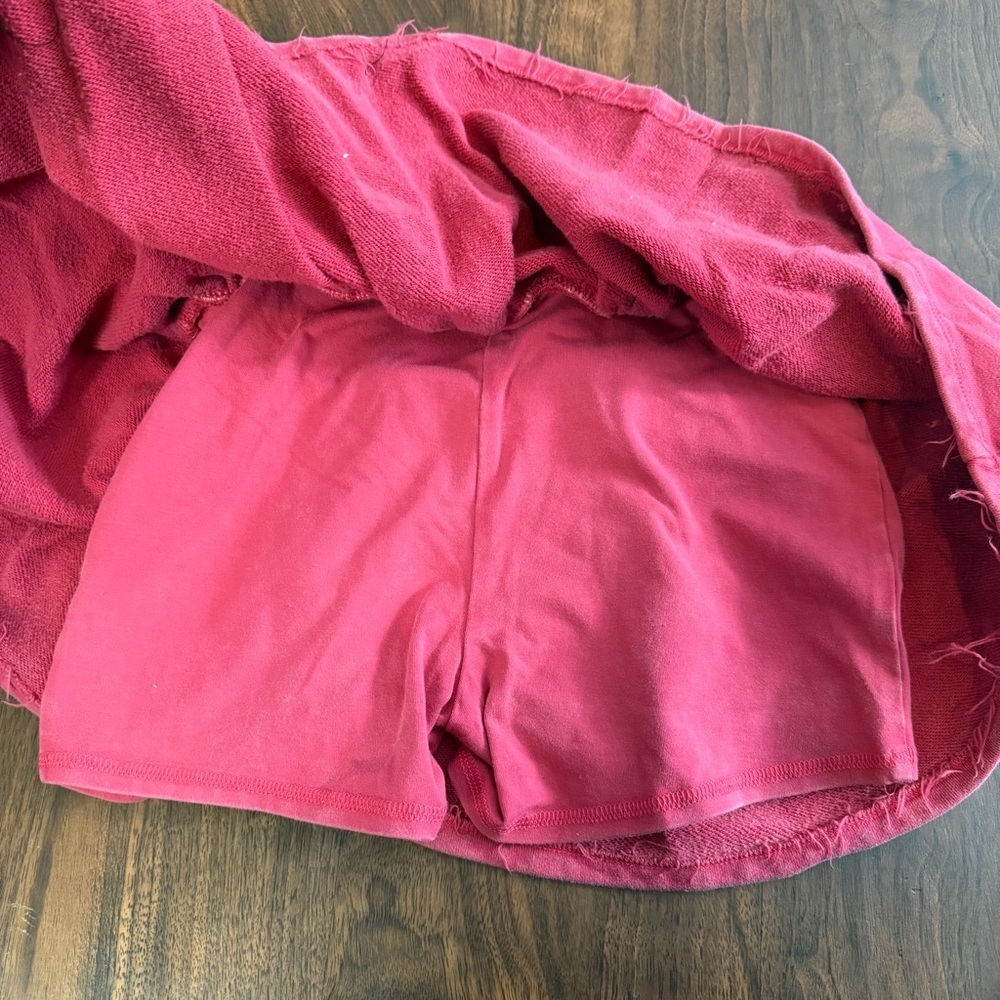 3/$30 ☀️ LaBiz Acid Wash Red Cotton Mini Skort - Picture 6 of 8